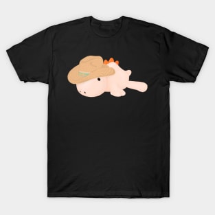 Plessie the Pink Cowgirl Dinosaur T-Shirt